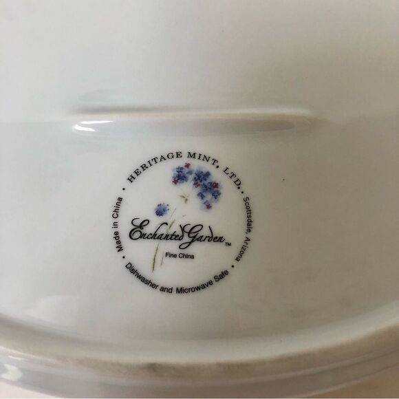 HERITAGE MINT ENCHANTED GARDEN OVAL BOWL BAKING 11"X7.5"X1.5" WHITE/FLORAL - Picture 11 of 11